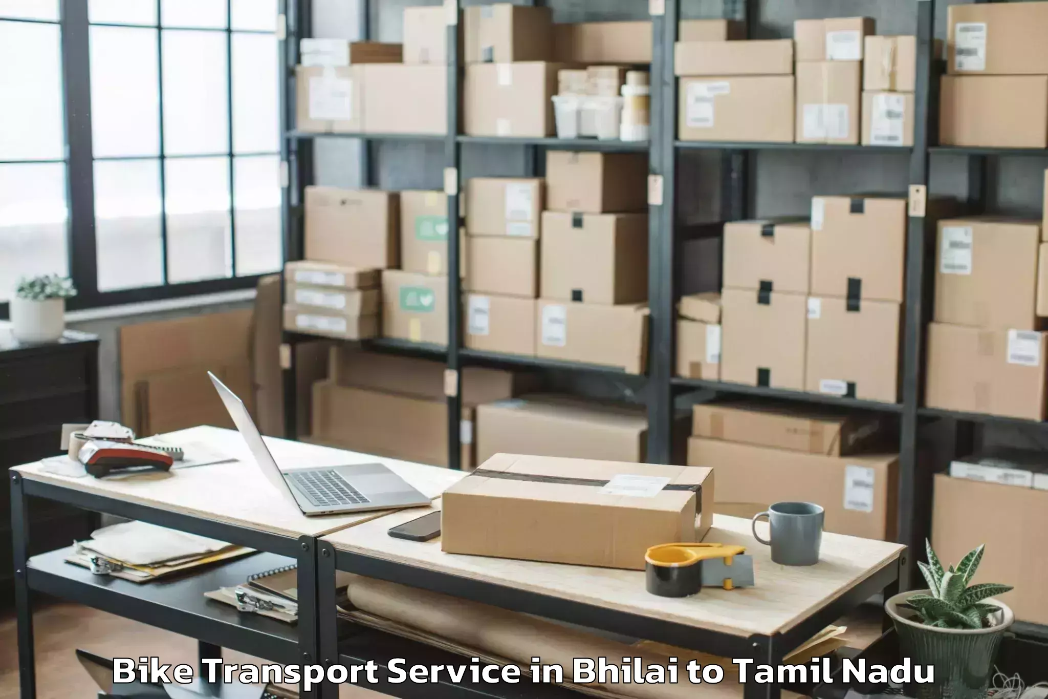 Hassle-Free Bhilai to Naravarikuppam Bike Transport